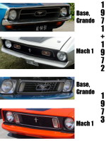 Ford Mustang I, les styles d'avant 1971-1973